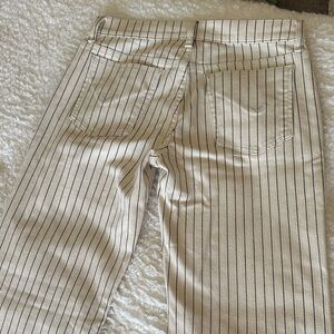 Hudson Jeans Cream and Black Striped Pants